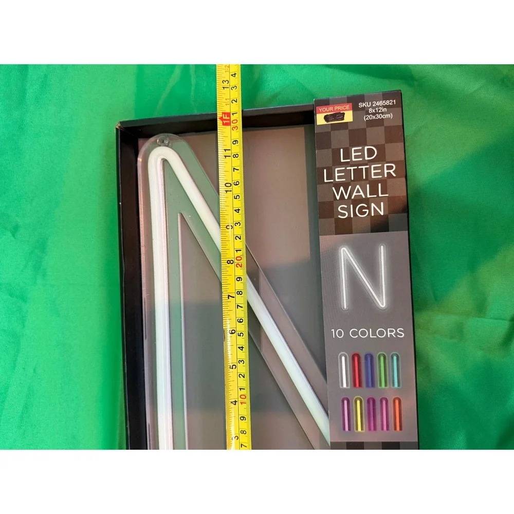Hobby Lobby LED Letter Wall Sign N 10 Colors USB Powered 8x12 2465821